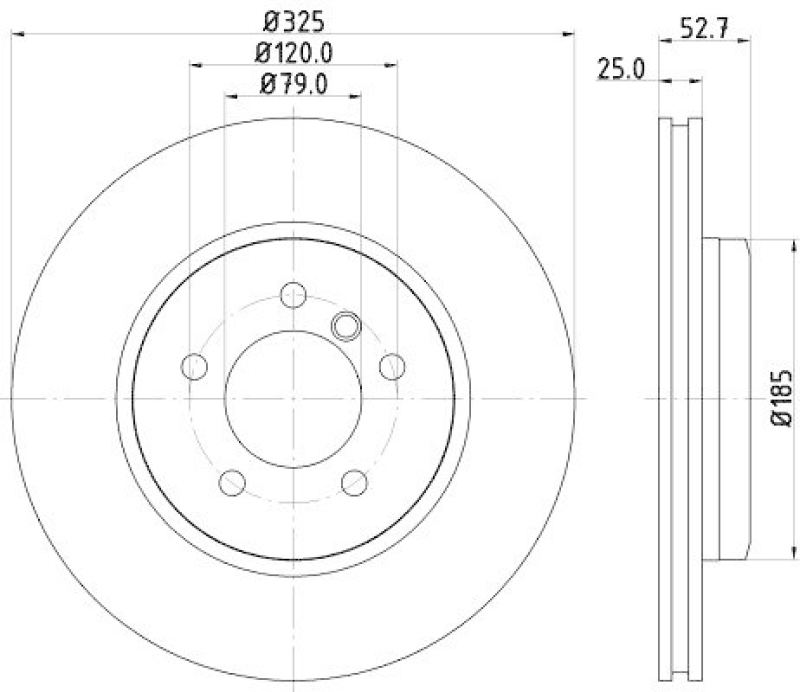 HELLA 8DD 355 107-671 Bremsscheibe f&uuml;r BMW