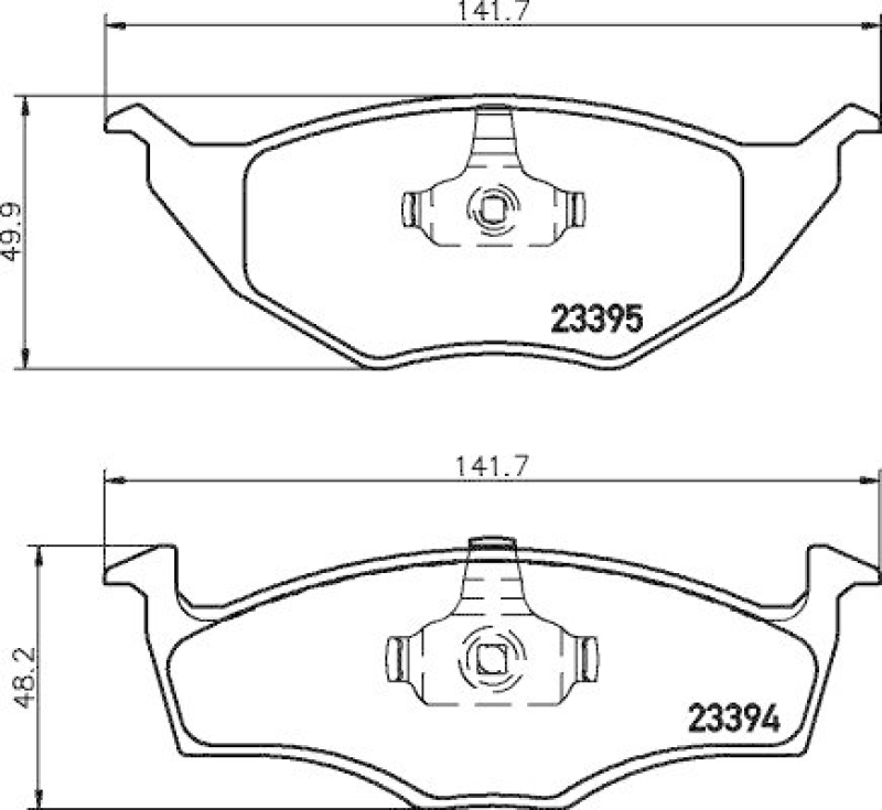 HELLA 8DB 355 008-481 Bremsbelagsatz, Scheibenbremsbelag f&uuml;r VW LUPO (6X1/6E1)