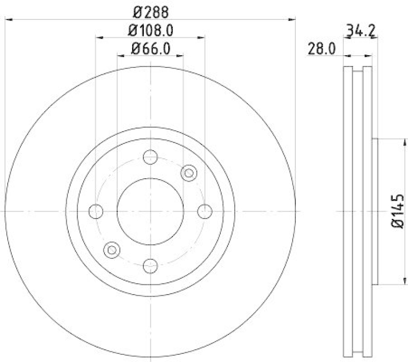 HELLA 8DD 355 107-841 Bremsscheibe f&uuml;r CITRO&Euml;N