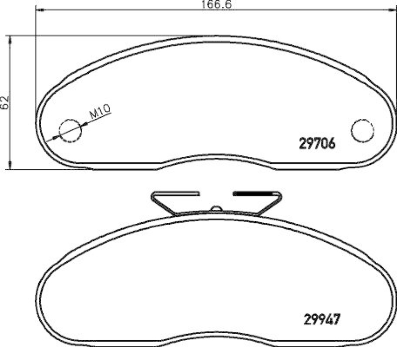 HELLA 8DB 355 005-321 Bremsbelagsatz, Scheibenbremsbelag f&uuml;r NISSAN