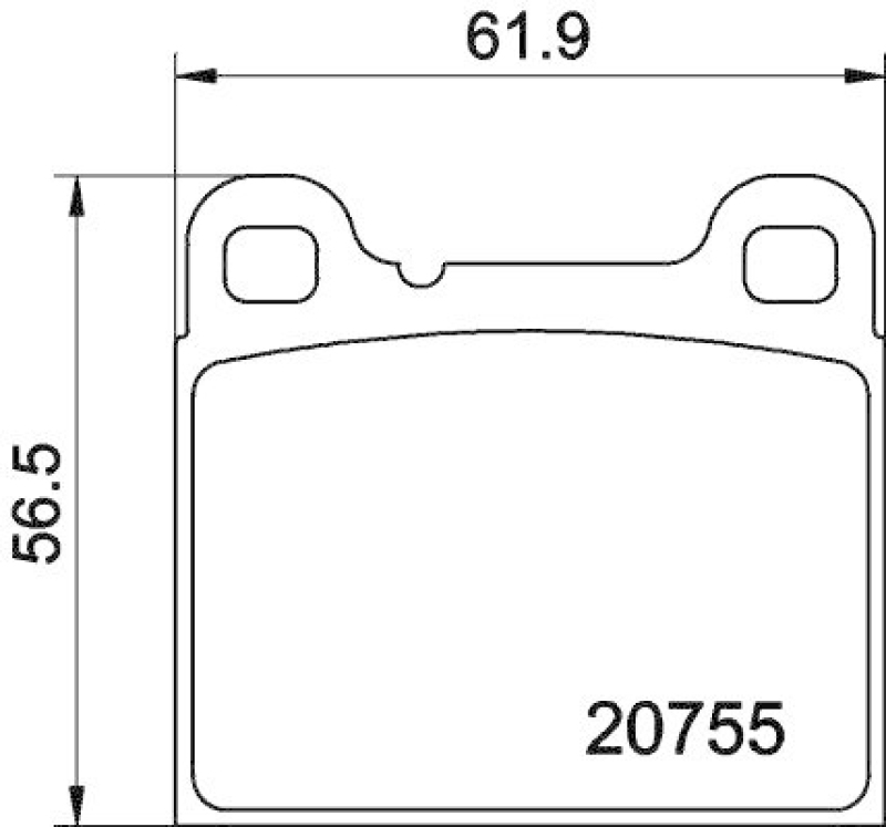 HELLA 8DB 355 008-801 Bremsbelagsatz, Scheibenbremsbelag f&uuml;r VOLVO