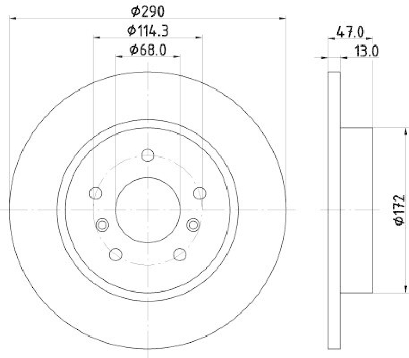 HELLA 8DD 355 122-771 Bremsscheibe für NISSAN QASHQAI II