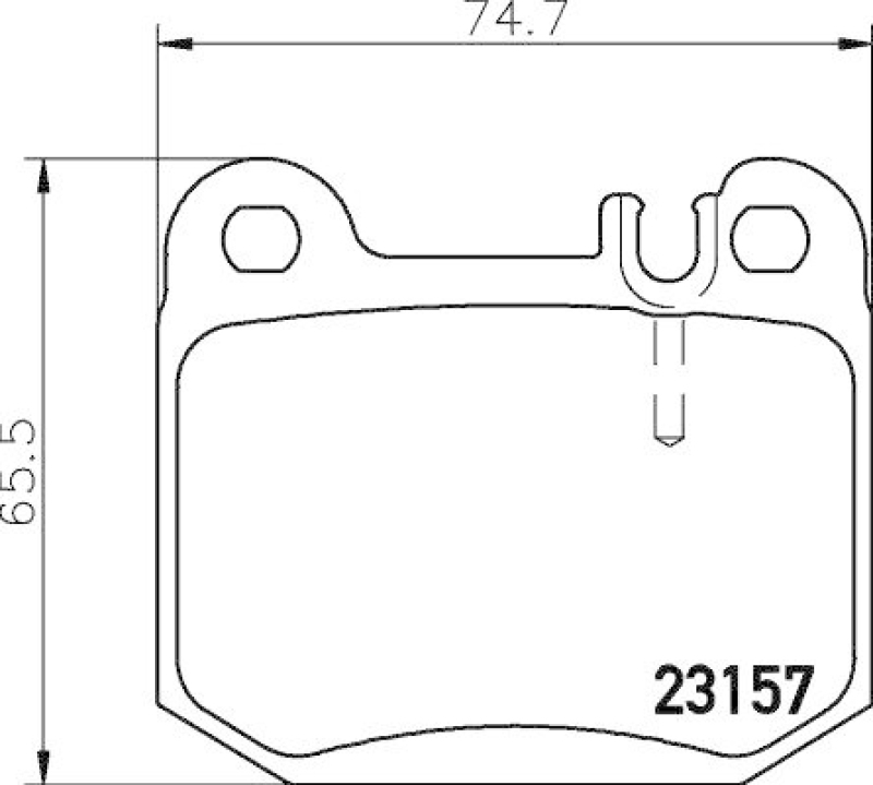 HELLA 8DB 355 008-831 Bremsbelagsatz, Scheibenbremsbelag für MB/MASERATI