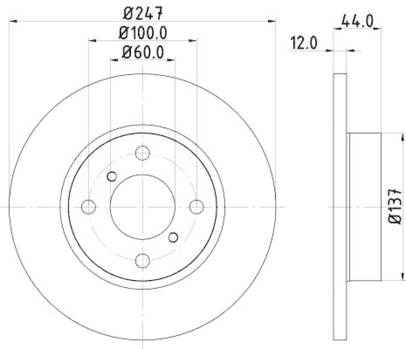 HELLA 8DD 355 108-211 Bremsscheibe f&uuml;r OPEL/SUZUKI