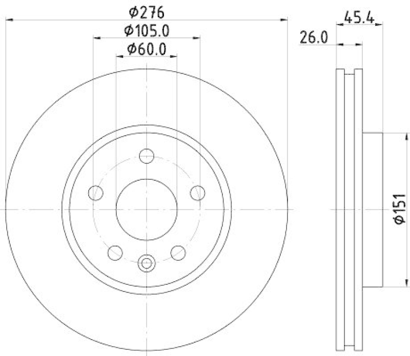 HELLA 8DD 355 122-841 Bremsscheibe f&uuml;r OPEL/VAUXHALL