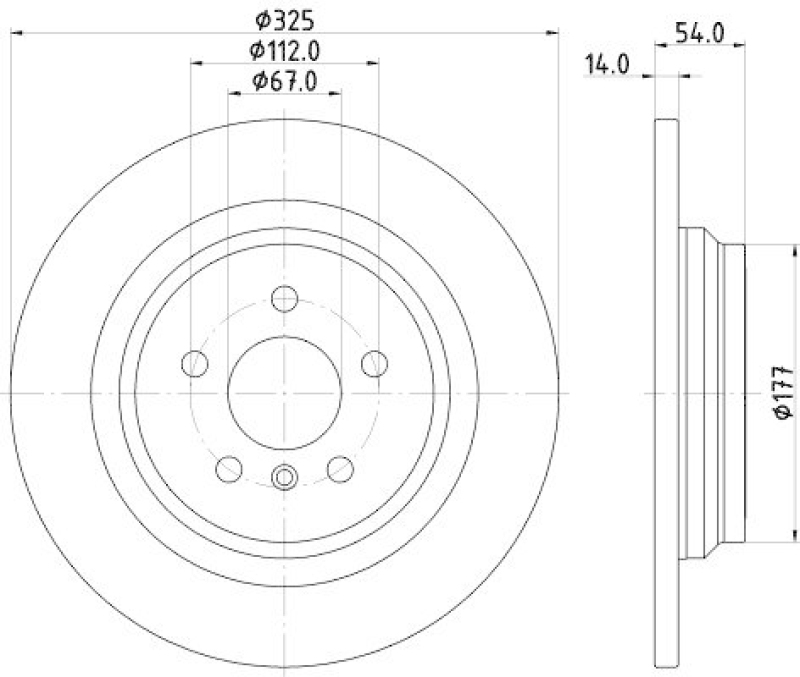 HELLA 8DD 355 122-861 Bremsscheibe f&uuml;r MB