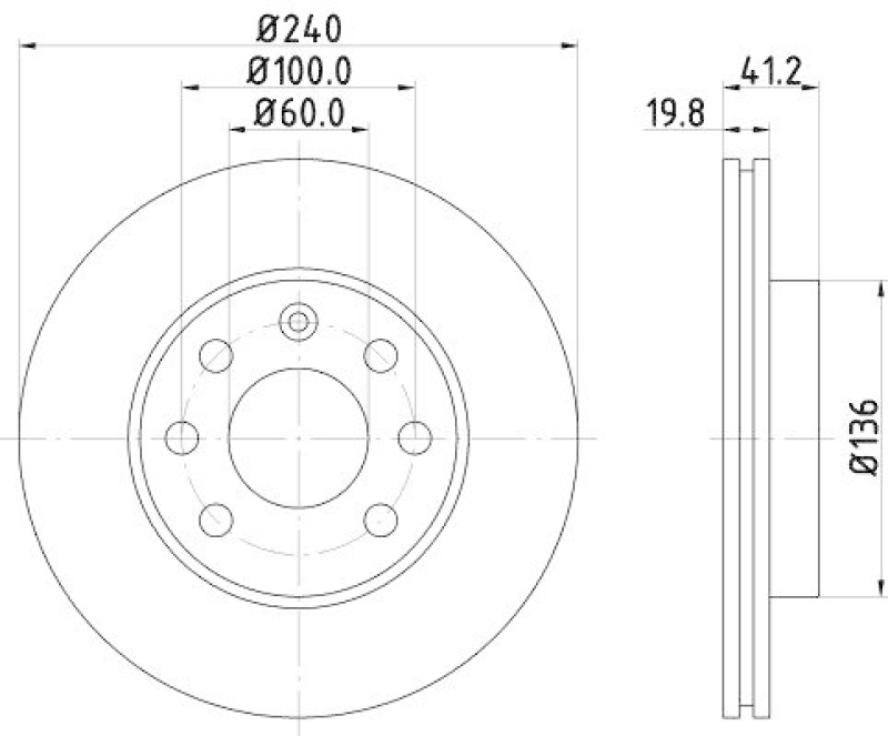 HELLA 8DD 355 108-331 Bremsscheibe f&uuml;r OPEL