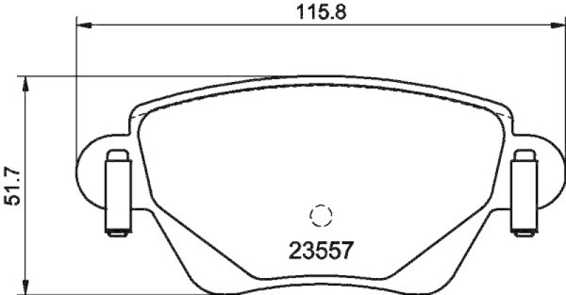 HELLA 8DB 355 009-081 Bremsbelagsatz, Scheibenbremsbelag f&uuml;r FORD/JAGUAR