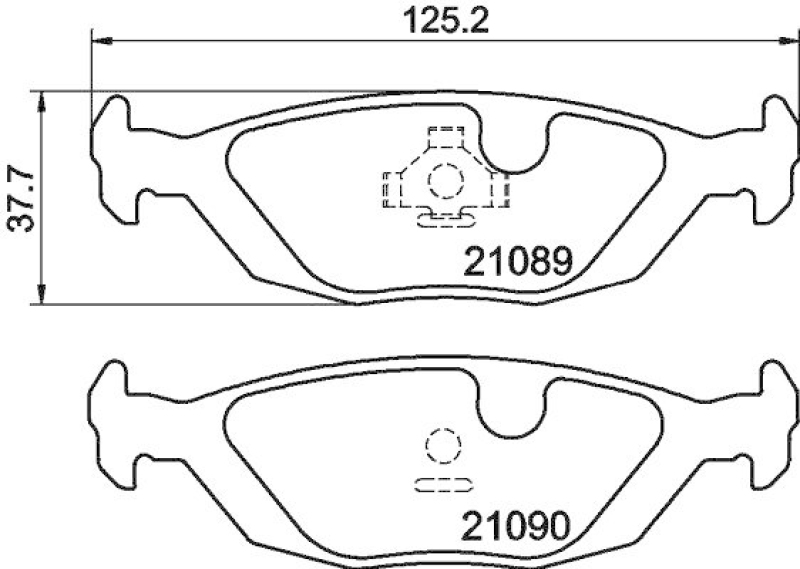 HELLA 8DB 355 007-521 Bremsbelagsatz, Scheibenbremsbelag f&uuml;r VOLVO/SAAB