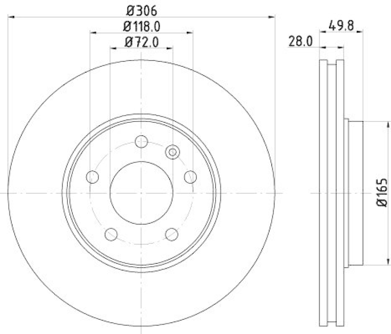 HELLA 8DD 355 108-951 Bremsscheibe für OPEL/RENAULT/NISSAN