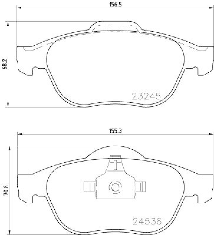 HELLA 8DB 355 009-101 Bremsbelagsatz, Scheibenbremsbelag f&uuml;r RENAULT