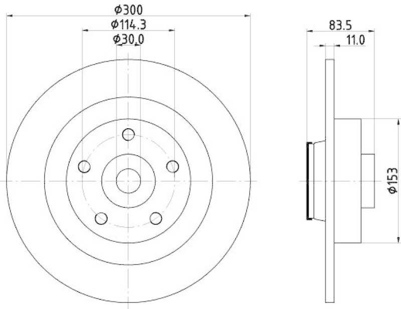 HELLA 8DD 355 123-401 Bremsscheibe f&uuml;r RENAULT