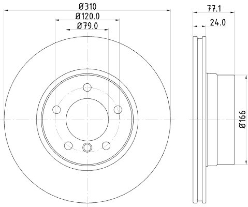 HELLA 8DD 355 109-901 Bremsscheibe f&uuml;r BMW
