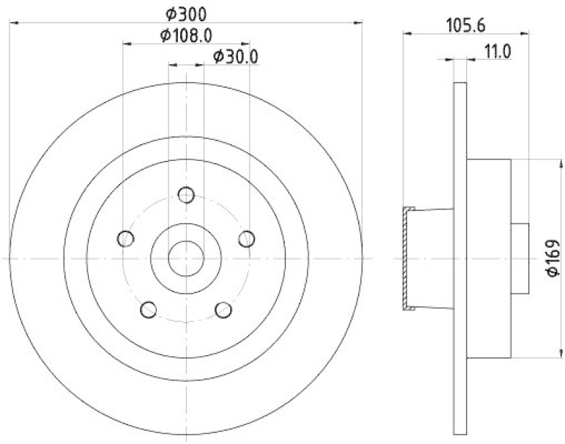 HELLA 8DD 355 123-441 Bremsscheibe f&uuml;r RENAULT
