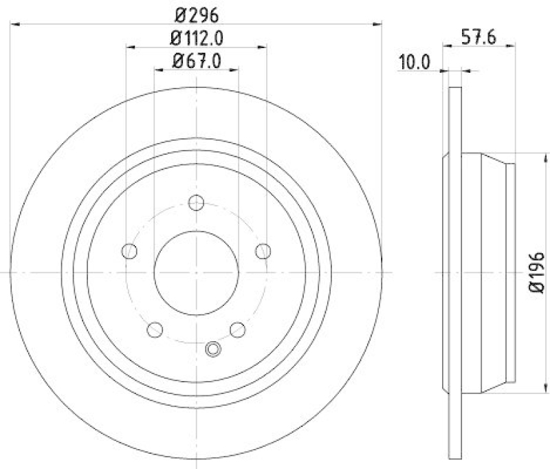 HELLA 8DD 355 110-091 Bremsscheibe f&uuml;r MB
