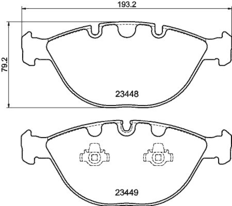 HELLA 8DB 355 009-921 Bremsbelagsatz, Scheibenbremsbelag f&uuml;r BMW X5 (E53)