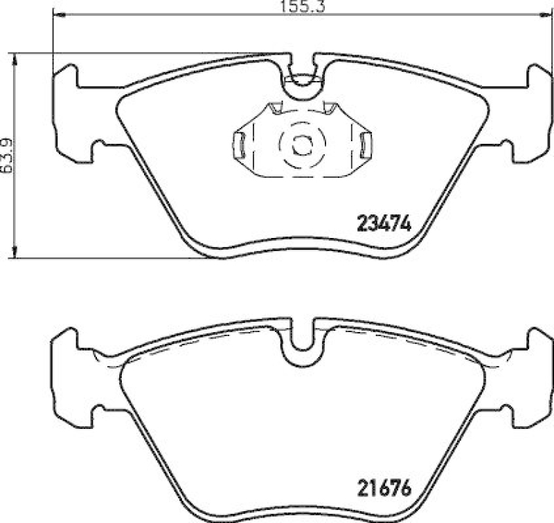 HELLA 8DB 355 009-651 Bremsbelagsatz, Scheibenbremsbelag f&uuml;r BMW