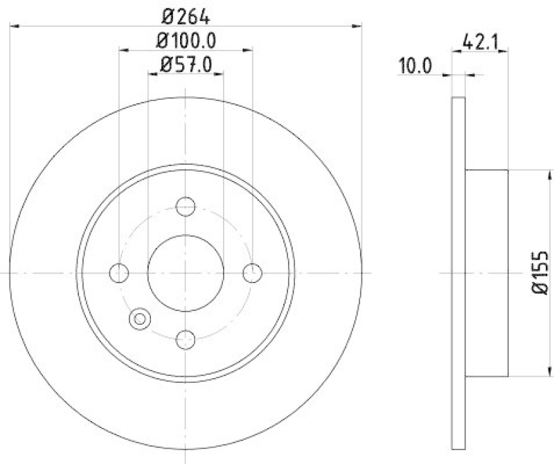 HELLA 8DD 355 110-271 Bremsscheibe f&uuml;r OPEL