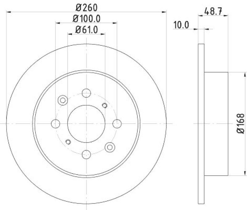 HELLA 8DD 355 110-331 Bremsscheibe f&uuml;r HONDA/MG