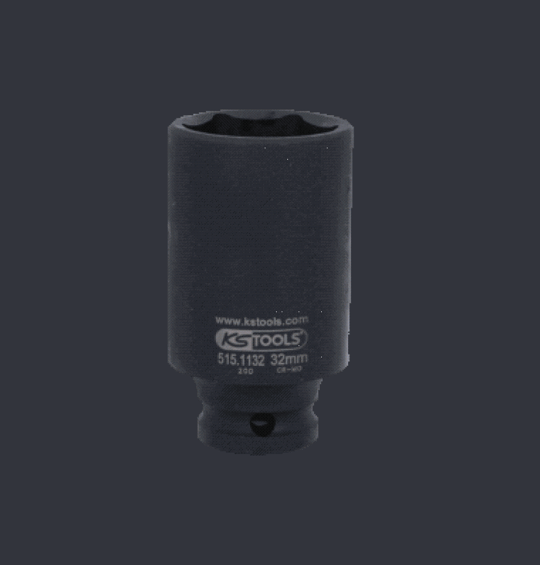 KS TOOLS 515.1132 1/2" Sechskant-Kraft-Stecknuss 32mm
