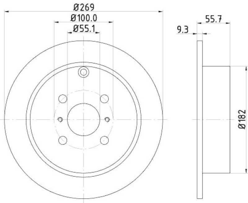 HELLA 8DD 355 110-491 Bremsscheibe f&uuml;r TOYOTA