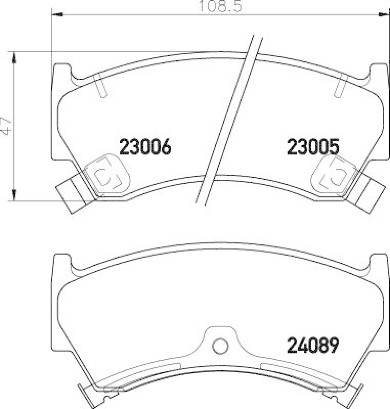 HELLA 8DB 355 009-821 Bremsbelagsatz, Scheibenbremsbelag f&uuml;r NISSAN