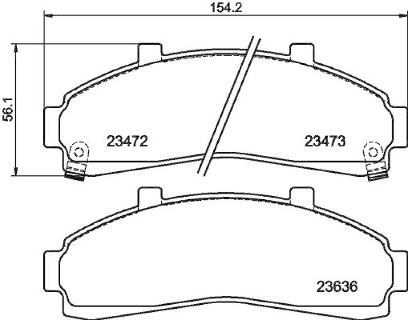 HELLA 8DB 355 009-941 Bremsbelagsatz, Scheibenbremsbelag f&uuml;r FORD USA/MAZDA