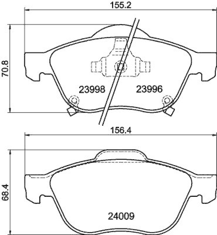 HELLA 8DB 355 011-041 Bremsbelagsatz, Scheibenbremsbelag f&uuml;r TOYOTA