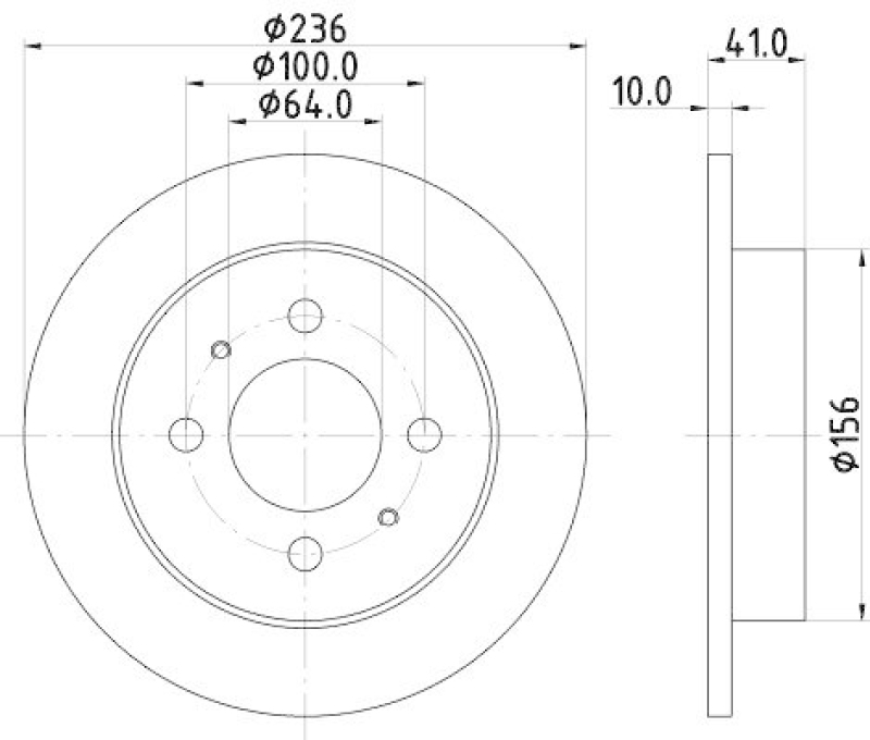 HELLA 8DD 355 110-651 Bremsscheibe f&uuml;r MITSU.