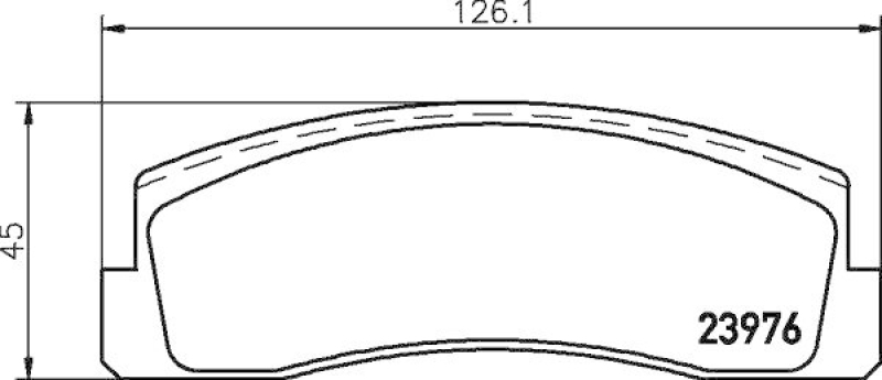 HELLA 8DB 355 011-461 Bremsbelagsatz, Scheibenbremsbelag f&uuml;r LADA