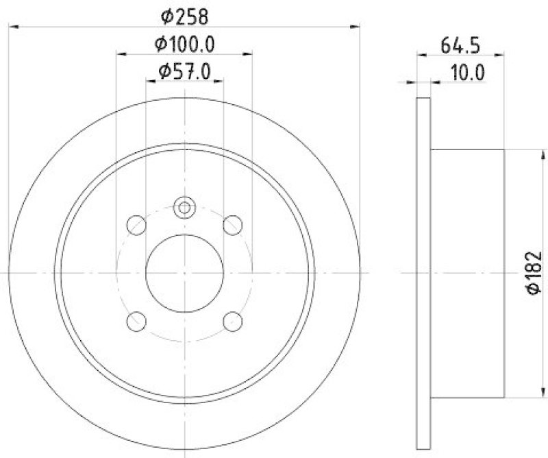 HELLA 8DD 355 110-691 Bremsscheibe f&uuml;r DAEWOO