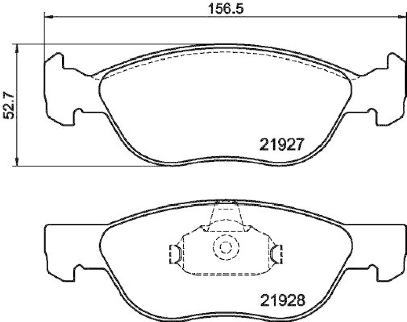 HELLA 8DB 355 010-181 Bremsbelagsatz, Scheibenbremsbelag f&uuml;r FIAT
