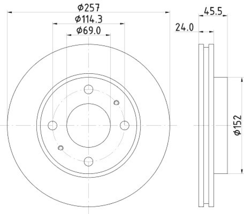 HELLA 8DD 355 110-931 Bremsscheibe f&uuml;r HYUNDAI