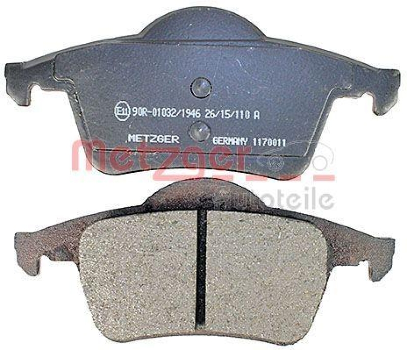 METZGER 1170011 Bremsbelagsatz, Scheibenbremse WVA 23 076