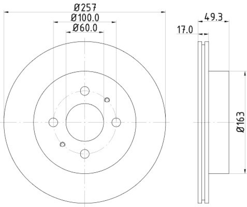 HELLA 8DD 355 110-971 Bremsscheibe f&uuml;r SUZUKI