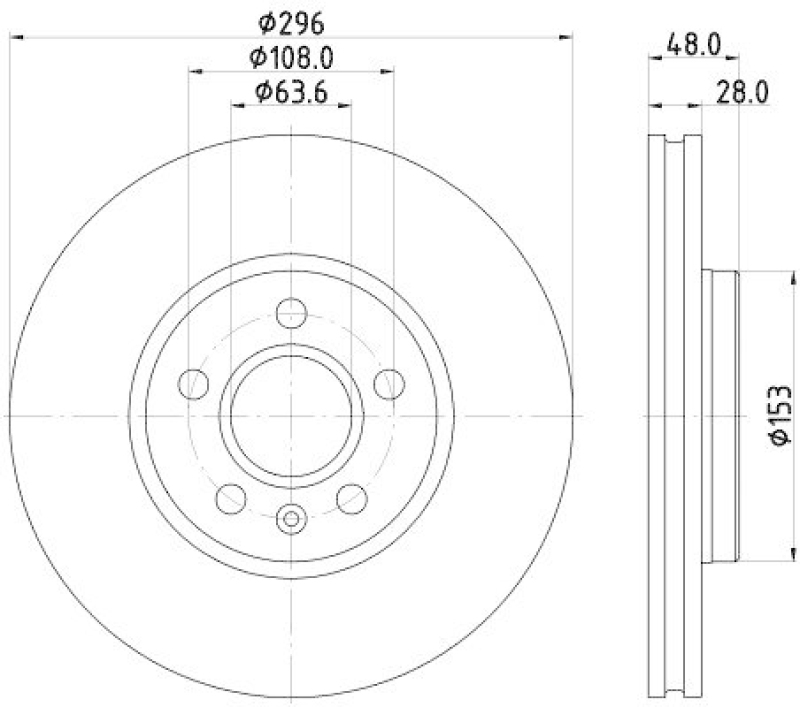 HELLA 8DD 355 125-481 Bremsscheibe f&uuml;r VOLVO/VOLVO ASIA