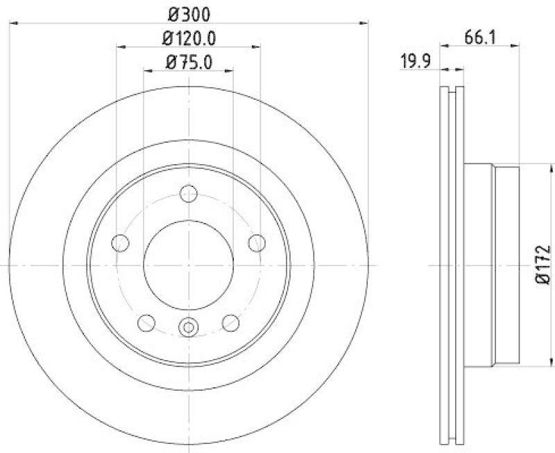 HELLA 8DD 355 111-281 Bremsscheibe f&uuml;r BMW