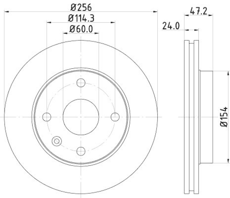 HELLA 8DD 355 111-351 Bremsscheibe f&uuml;r CHEVROLET/DAEWOO