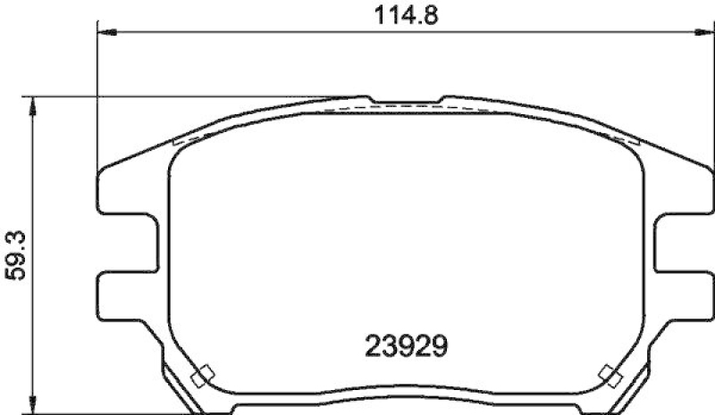 HELLA 8DB 355 010-441 Bremsbelagsatz, Scheibenbremsbelag f&uuml;r LEXUS RX (MCU15)