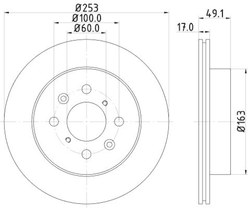 HELLA 8DD 355 111-591 Bremsscheibe für OPEL/SUZUKI/SUBARU