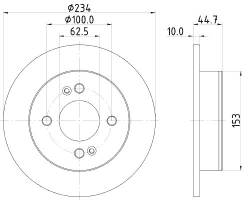 HELLA 8DD 355 126-491 Bremsscheibe f&uuml;r HYUNDAI