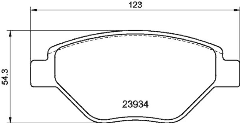 HELLA 8DB 355 010-551 Bremsbelagsatz, Scheibenbremsbelag f&uuml;r RENAULT