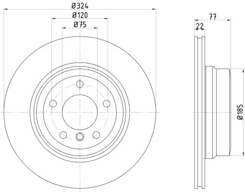 HELLA 8DD 355 126-521 Bremsscheibe f&uuml;r BMW