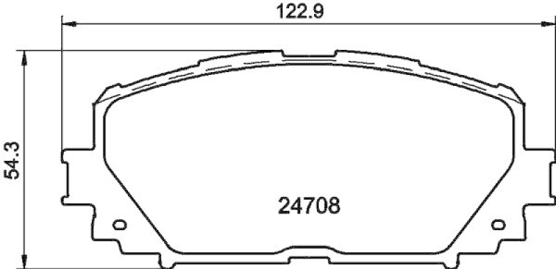 HELLA 8DB 355 013-901 Bremsbelagsatz, Scheibenbremsbelag f&uuml;r TOYOTA