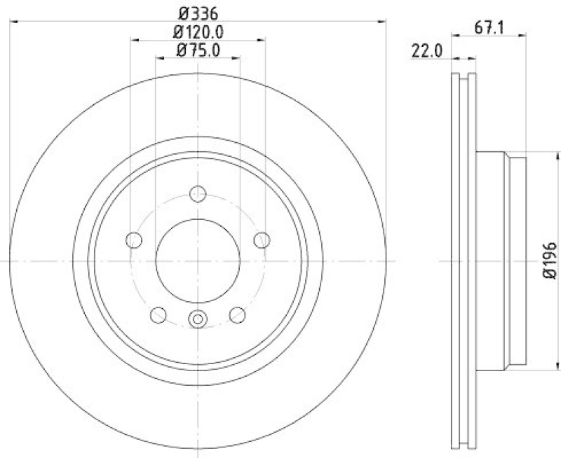 HELLA 8DD 355 111-961 Bremsscheibe f&uuml;r BMW