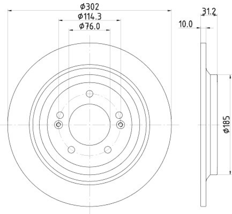 HELLA 8DD 355 126-681 Bremsscheibe f&uuml;r HYUNDAI/KIA