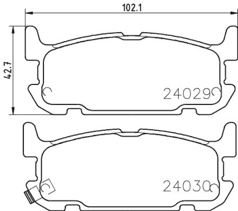 HELLA 8DB 355 010-931 Bremsbelagsatz, Scheibenbremsbelag f&uuml;r MAZDA MX-5 II (NB)