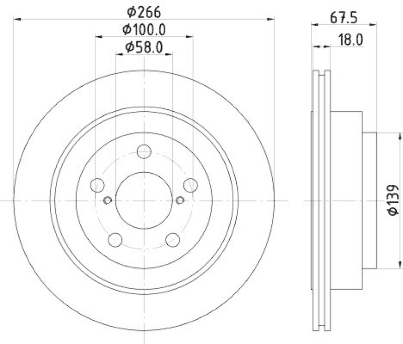 HELLA 8DD 355 112-341 Bremsscheibe f&uuml;r SUBARU