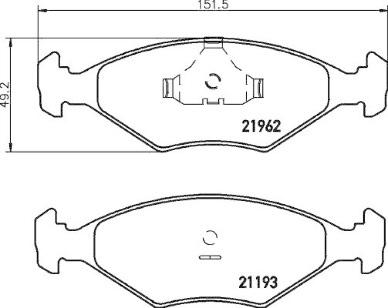 HELLA 8DB 355 011-031 Bremsbelagsatz, Scheibenbremsbelag f&uuml;r VW