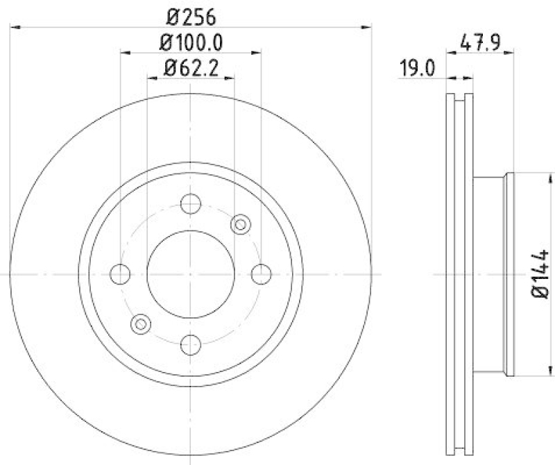 HELLA 8DD 355 112-471 Bremsscheibe f&uuml;r HYUNDAI